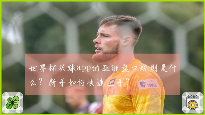世界杯买球app的亚洲盘口规则是什么？新手如何快速上手？